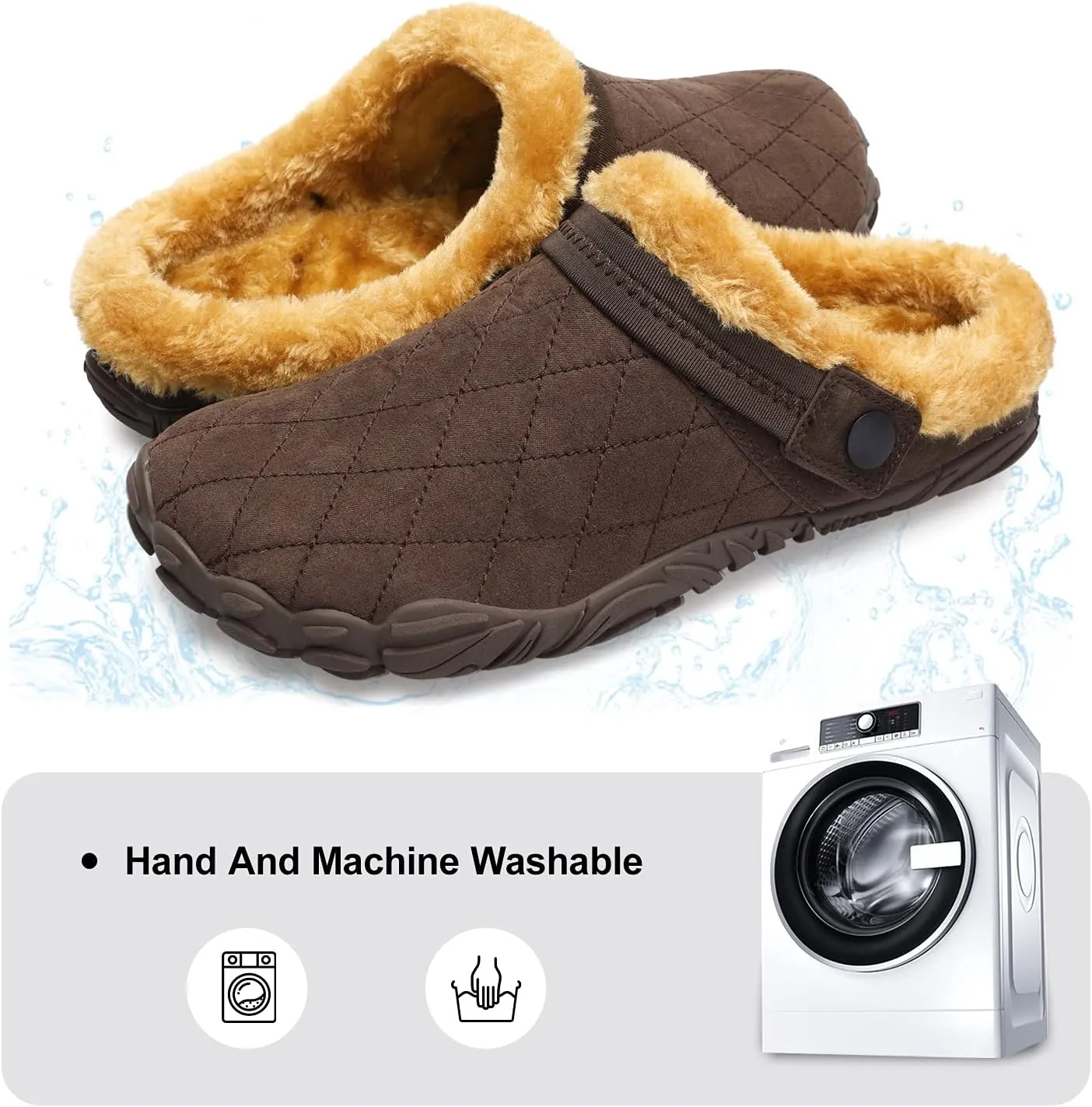 Besroad Womens Mens Furry Slides House Slippers Fuzzy Fluffy Bedroom Cozy Memory Foam Slippers Clogs
