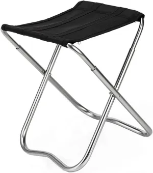 BESTOYARD 1pc Portable Lightweight Folding Fishing Chair Sturdy Outdoor Stool for Camping Hiking BBQ and Travel Black Compact Design for and Storage