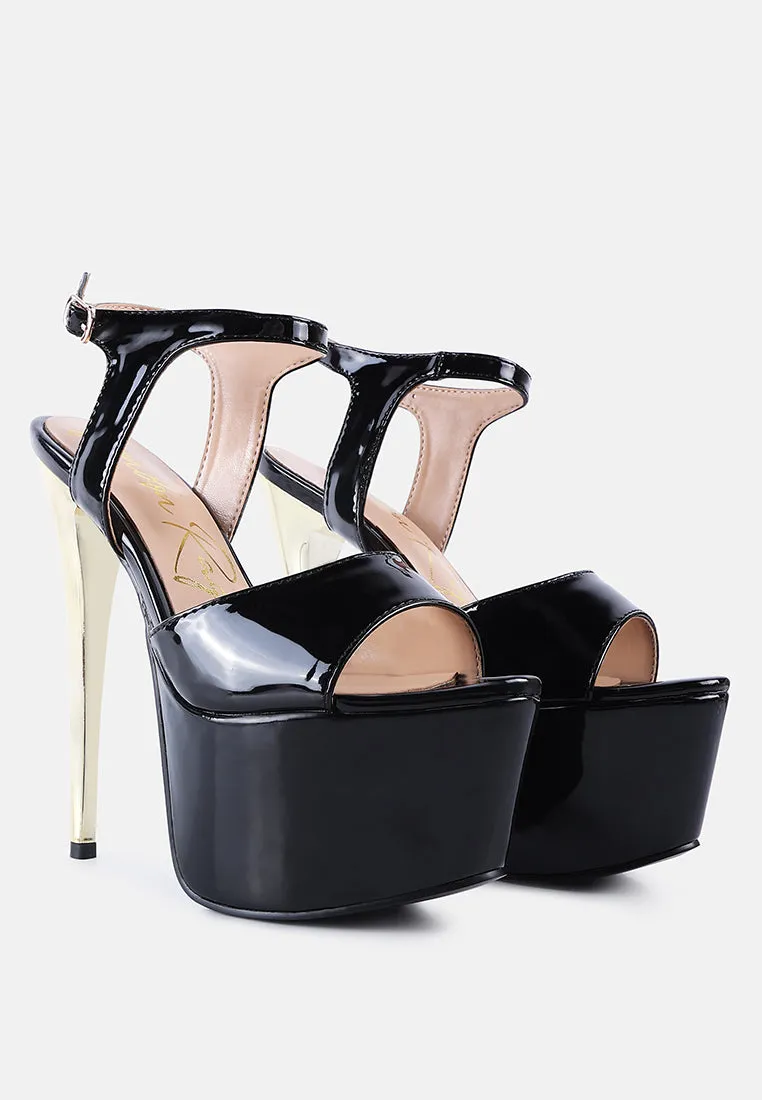 Bewitch Ultra High Heeled Ankle Strap Sandals By Ruw