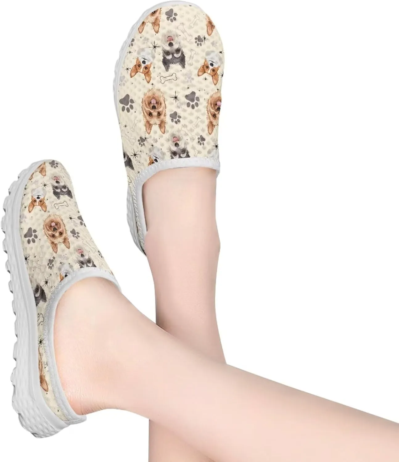 Binienty Women Wide Width Mesh Slippers Fashion Slip on Mule Shoes Breathable Ladies Outdoor Garden Loafers
