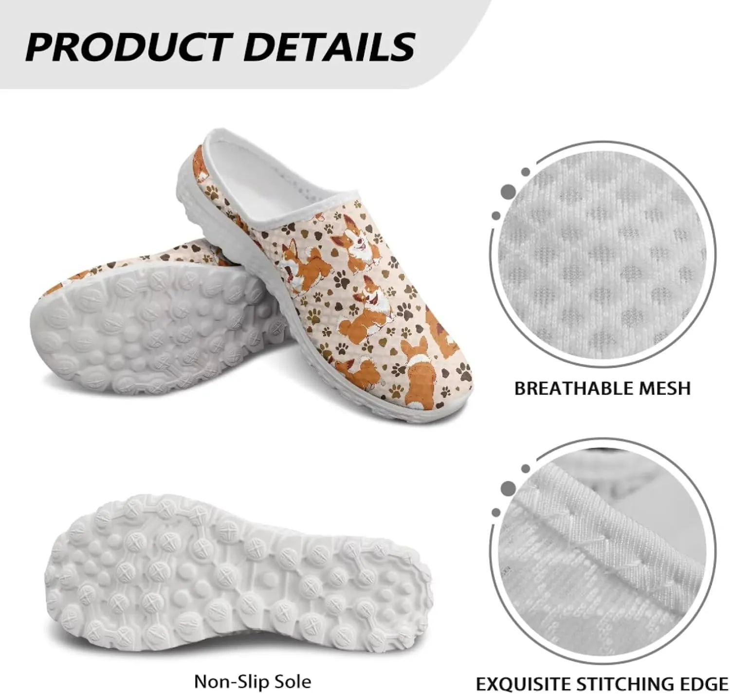 Binienty Women Wide Width Mesh Slippers Fashion Slip on Mule Shoes Breathable Ladies Outdoor Garden Loafers