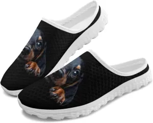 Binienty Women Wide Width Mesh Slippers Fashion Slip on Mule Shoes Breathable Ladies Outdoor Garden Loafers