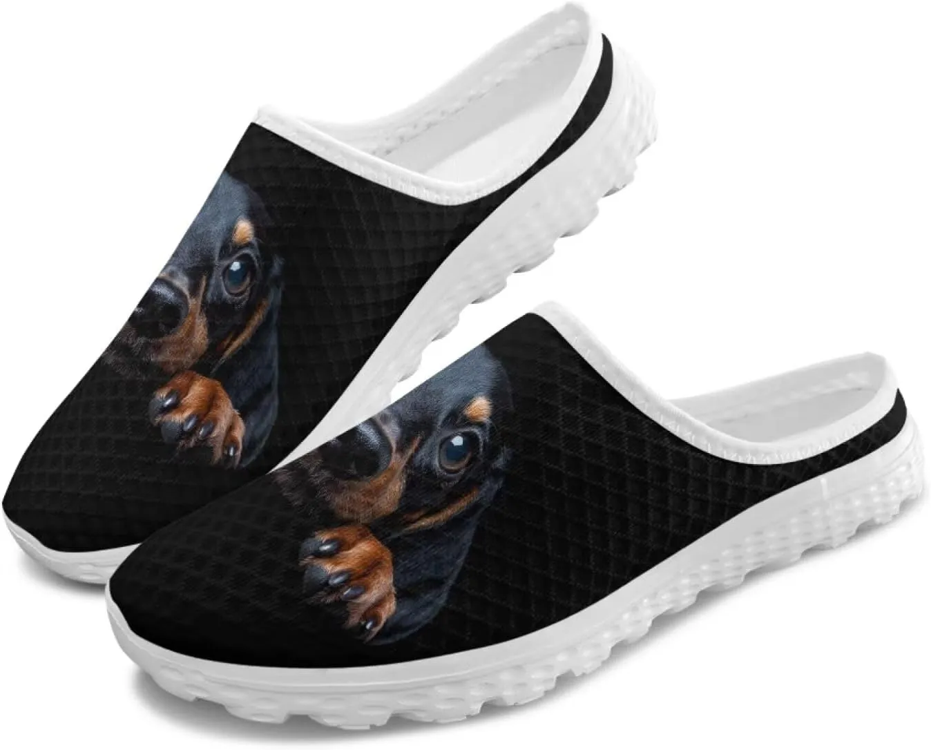 Binienty Women Wide Width Mesh Slippers Fashion Slip on Mule Shoes Breathable Ladies Outdoor Garden Loafers