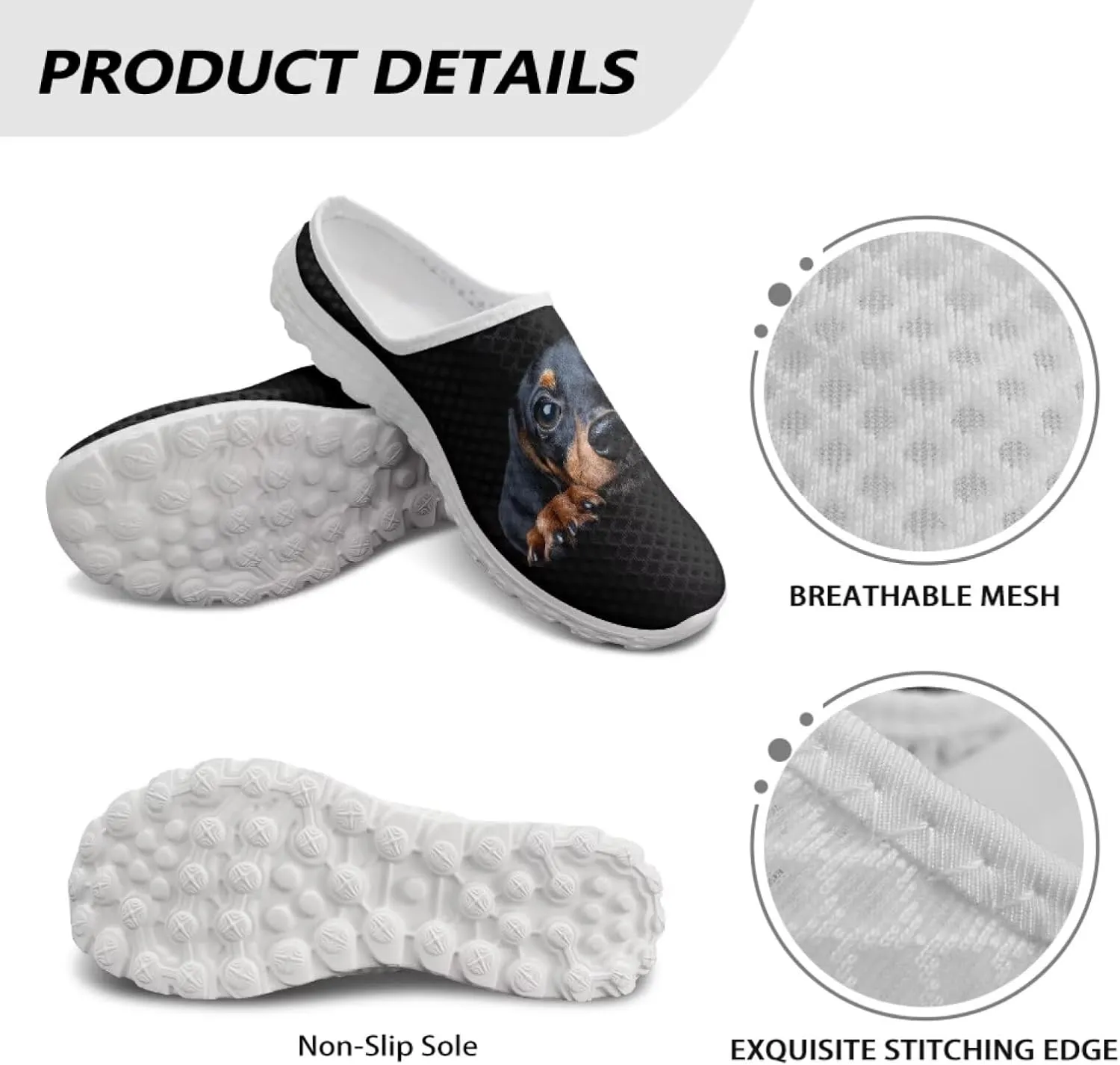 Binienty Women Wide Width Mesh Slippers Fashion Slip on Mule Shoes Breathable Ladies Outdoor Garden Loafers