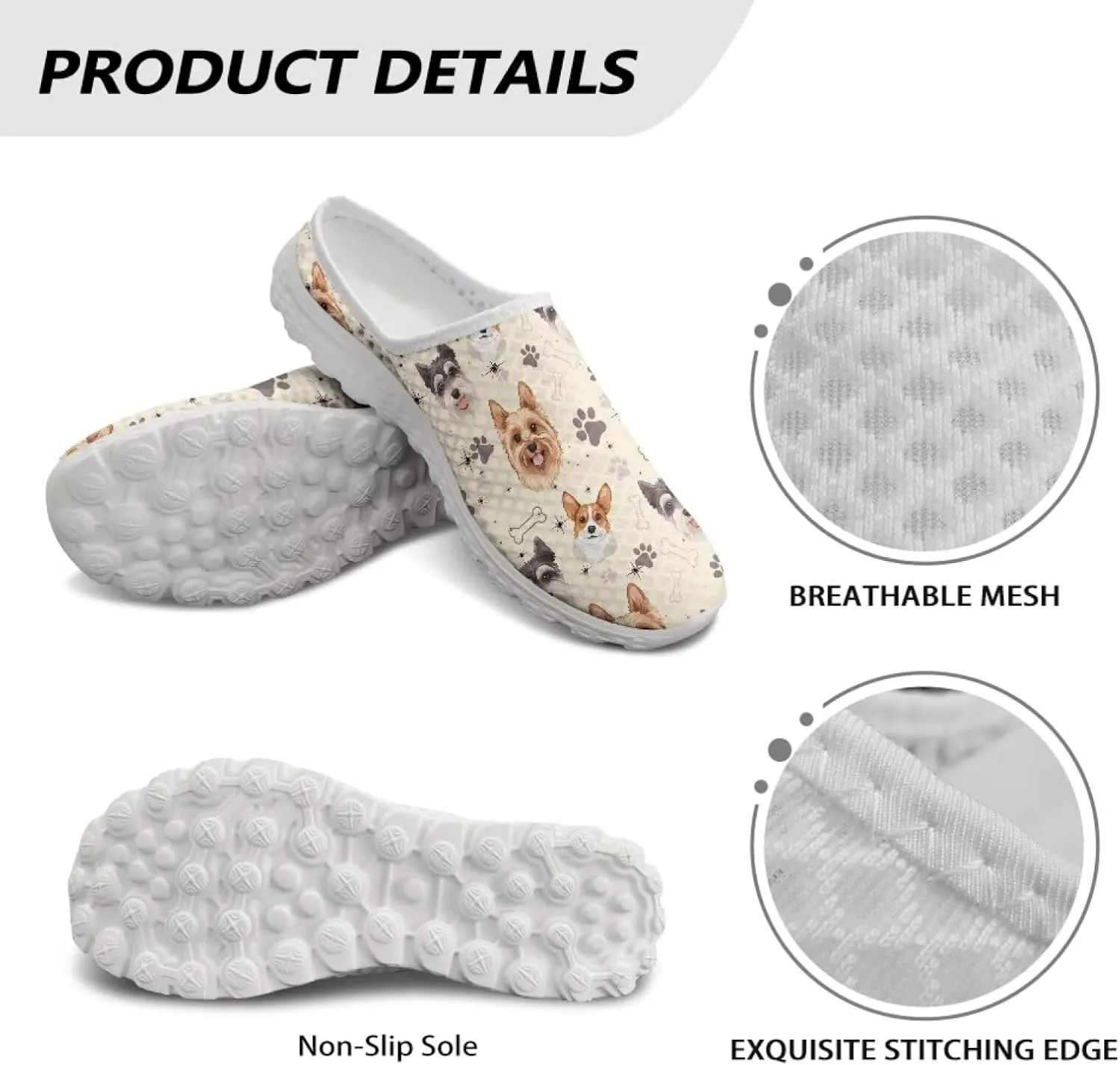 Binienty Women Wide Width Mesh Slippers Fashion Slip on Mule Shoes Breathable Ladies Outdoor Garden Loafers