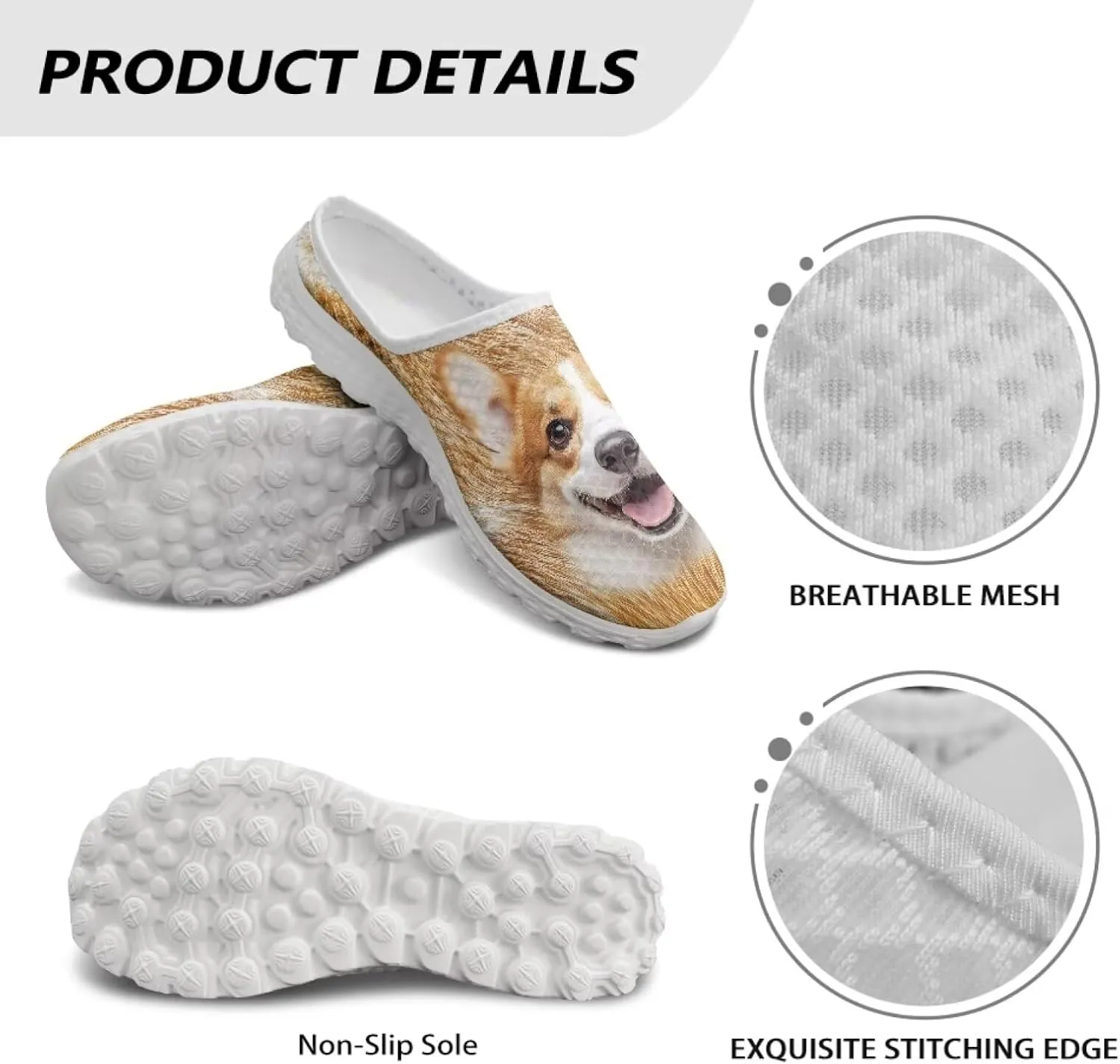 Binienty Women Wide Width Mesh Slippers Fashion Slip on Mule Shoes Breathable Ladies Outdoor Garden Loafers