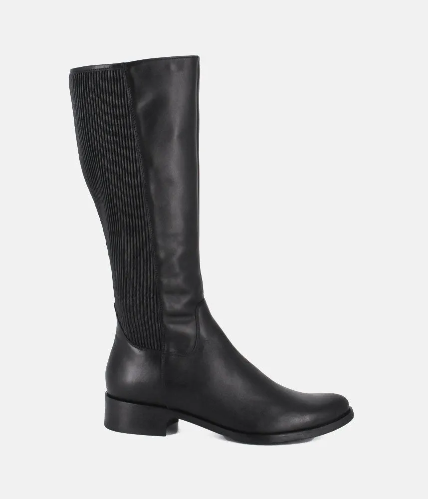 Bioeco Premium Black Leather Long Boots
