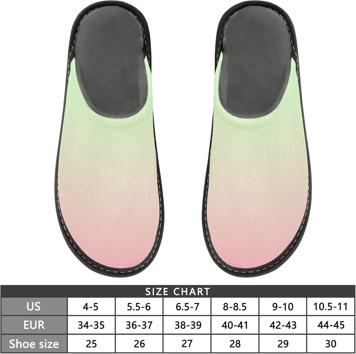 Black Red House Slippers for Women Men Non-Slip Slip On Slippers