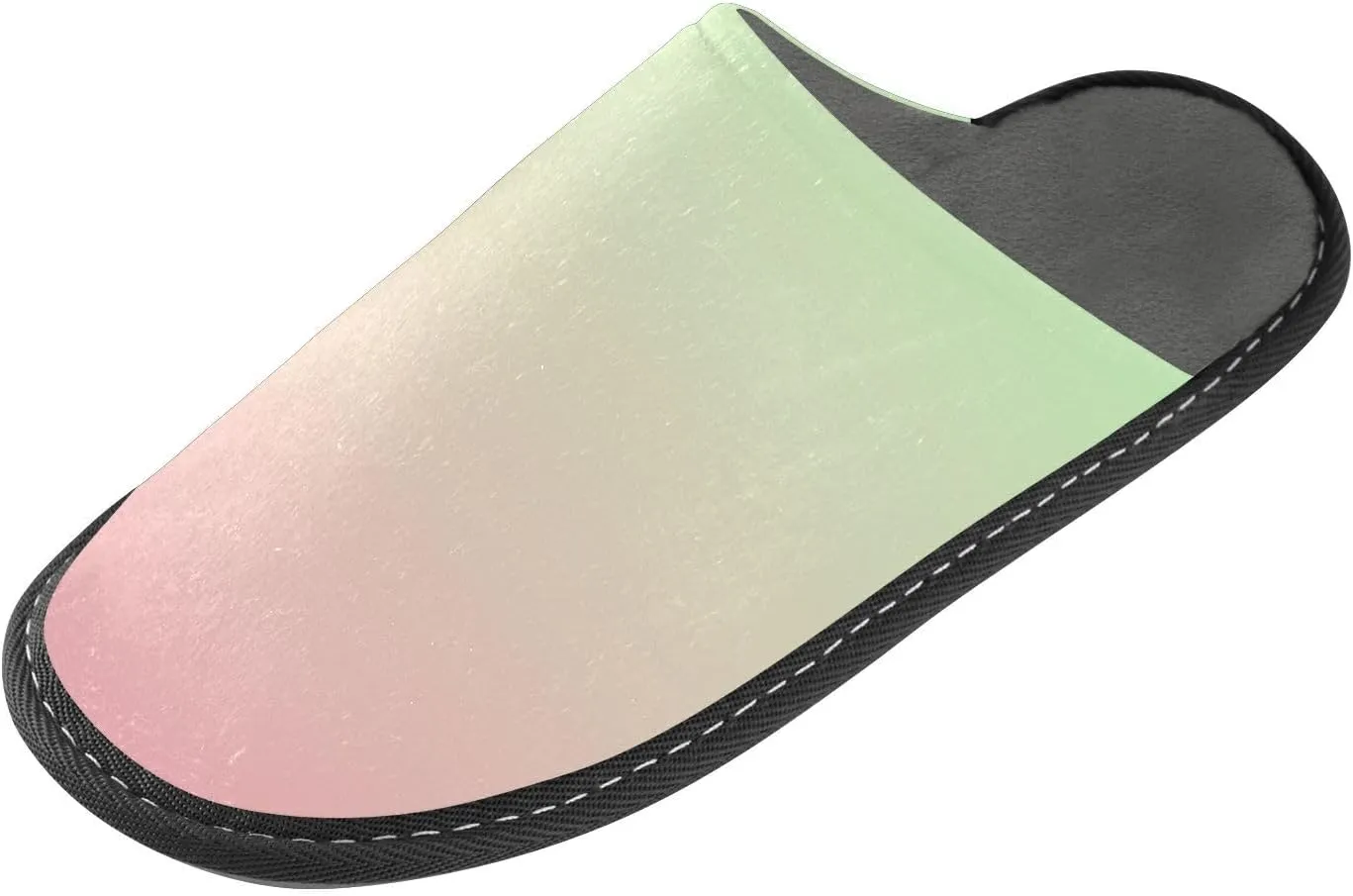 Black Red House Slippers for Women Men Non-Slip Slip On Slippers