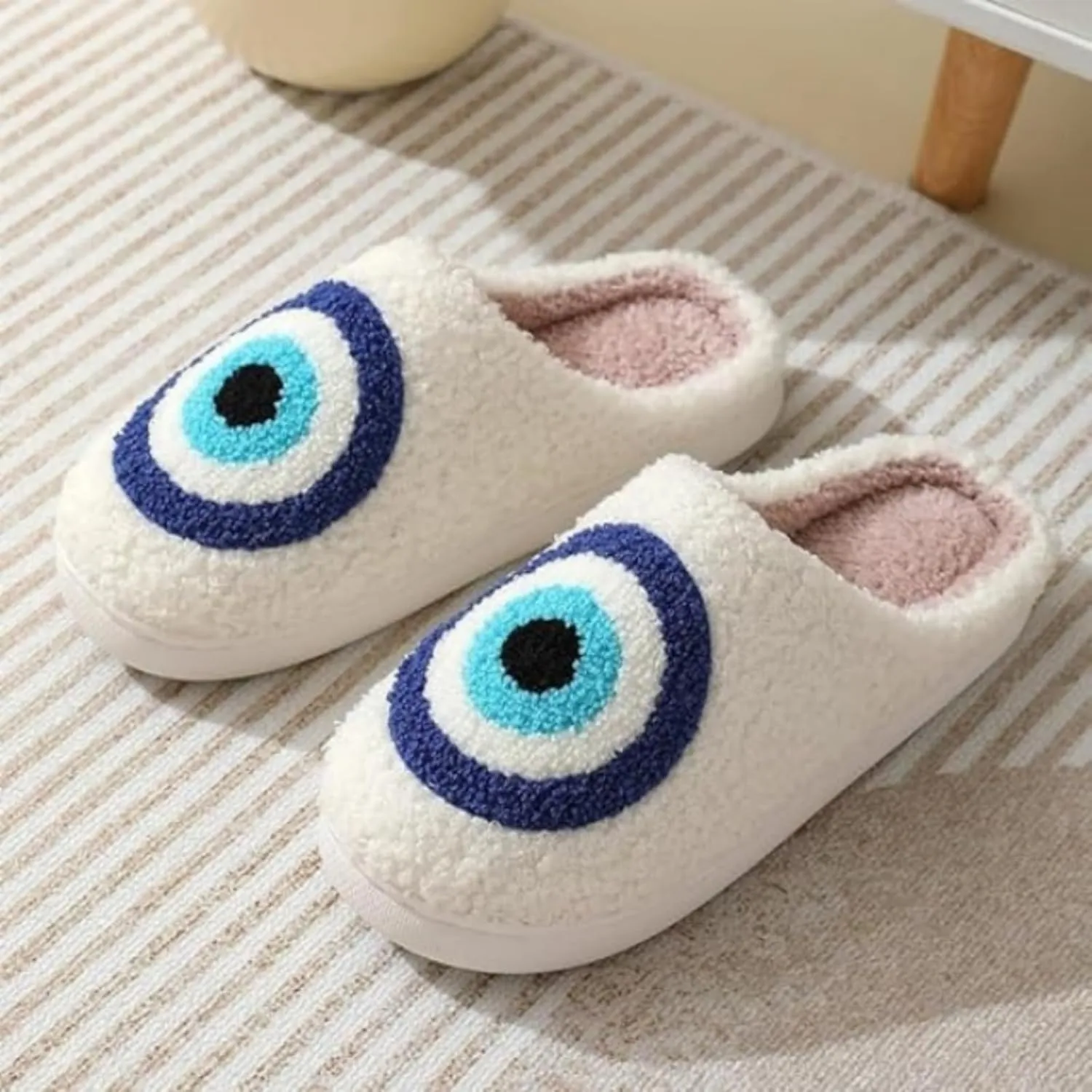 bolukets House Slippers for Women and Men, Retro Soft Warm Fuzzy Cherry Slippers, Casual Couple Fluffy Winter Strawberry Slippers for Indoor Bedroom