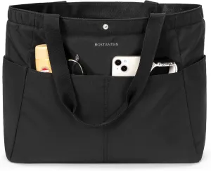 BOSTANTEN Travel Tote Bags for Women Foldable Beach Bag Waterproof Zipper Gym Sports Shopping Bag Trolley Sleeve