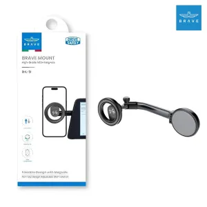 BRAVE Foldable, Non Slip Magnetic Car Phone Holder, Adjustable Magsafe Car Mount - BHL 51