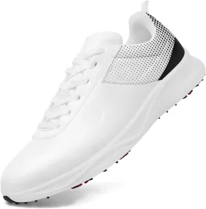 Breathable Golf Shoes for Men, Artistic Design Women's Spikeless Golf Sneakers with Heel Ventilation Sport Trainers
