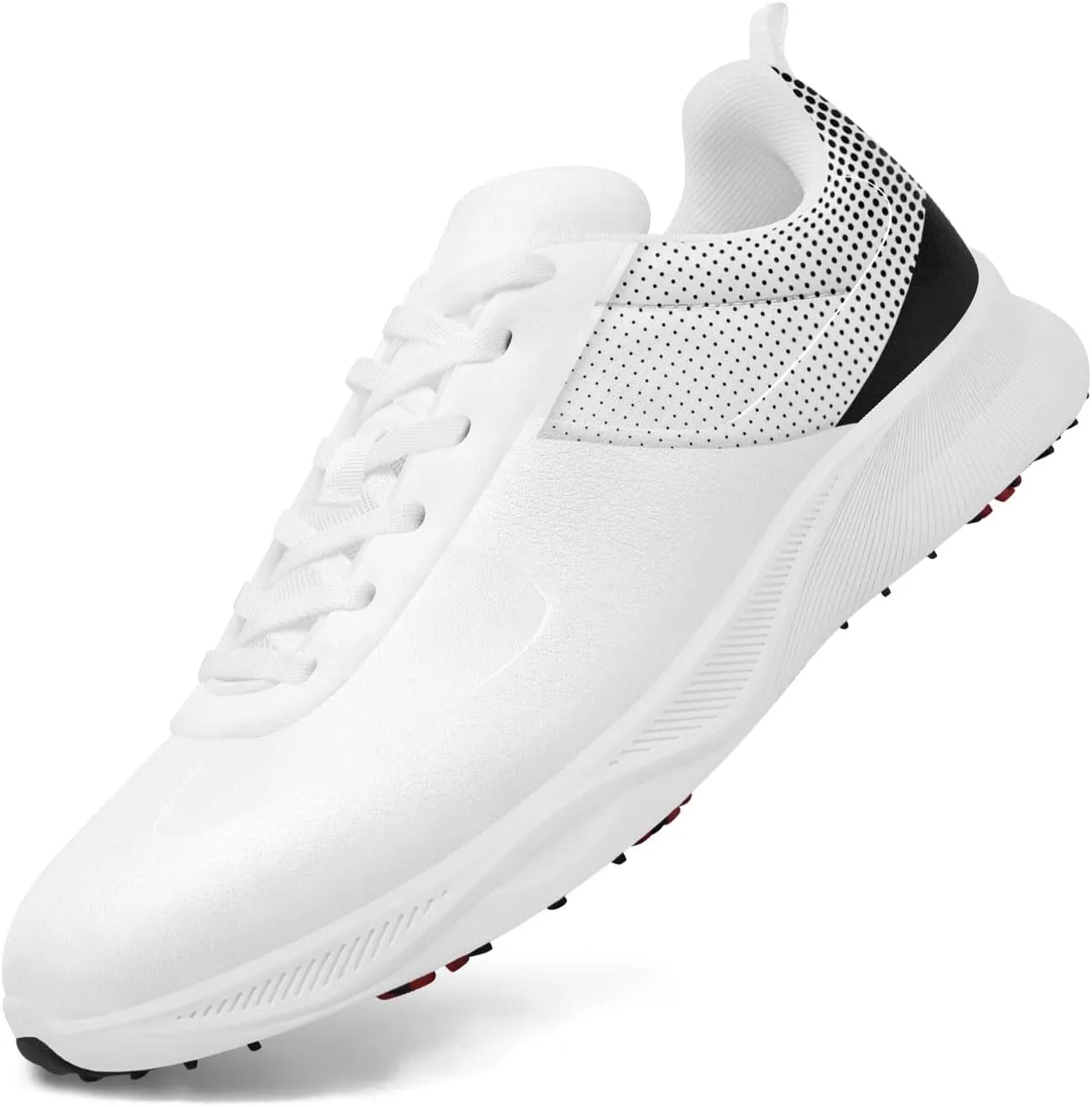 Breathable Golf Shoes for Men, Artistic Design Women's Spikeless Golf Sneakers with Heel Ventilation Sport Trainers