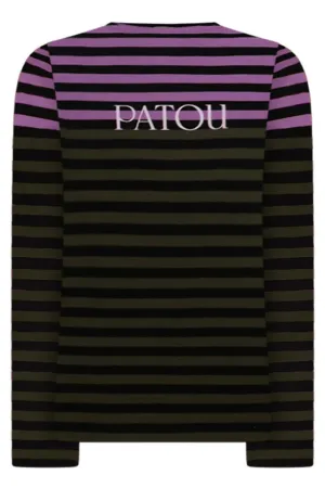 BRETON STRIPE ORGANIC COTTON TOP | KHAKI