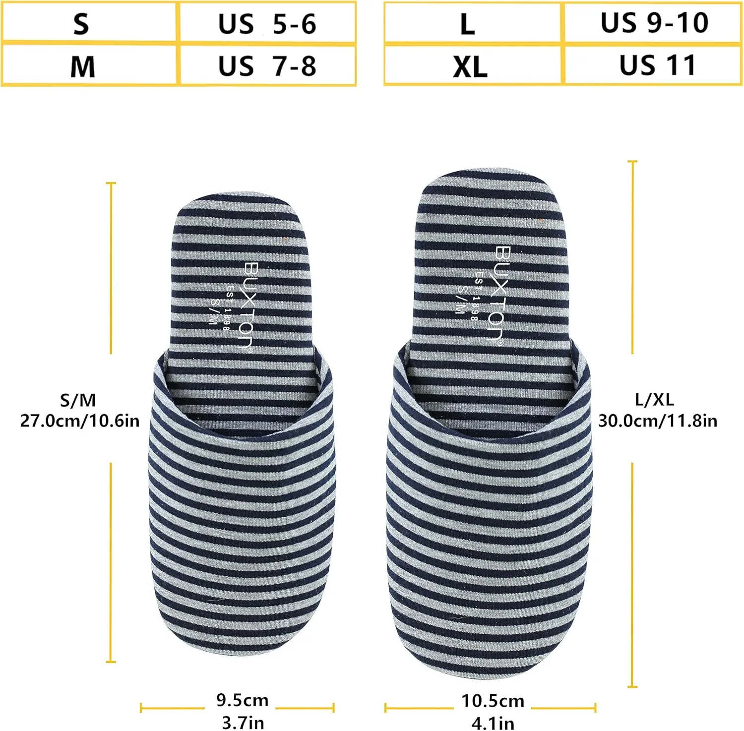 BUXTON Cozy Lightweight and Memory foam Indoor Slippers for Womens and Mens(unisex), Foldable Slippers with Mesh bag-For Home,Travel,Spa and Hotel