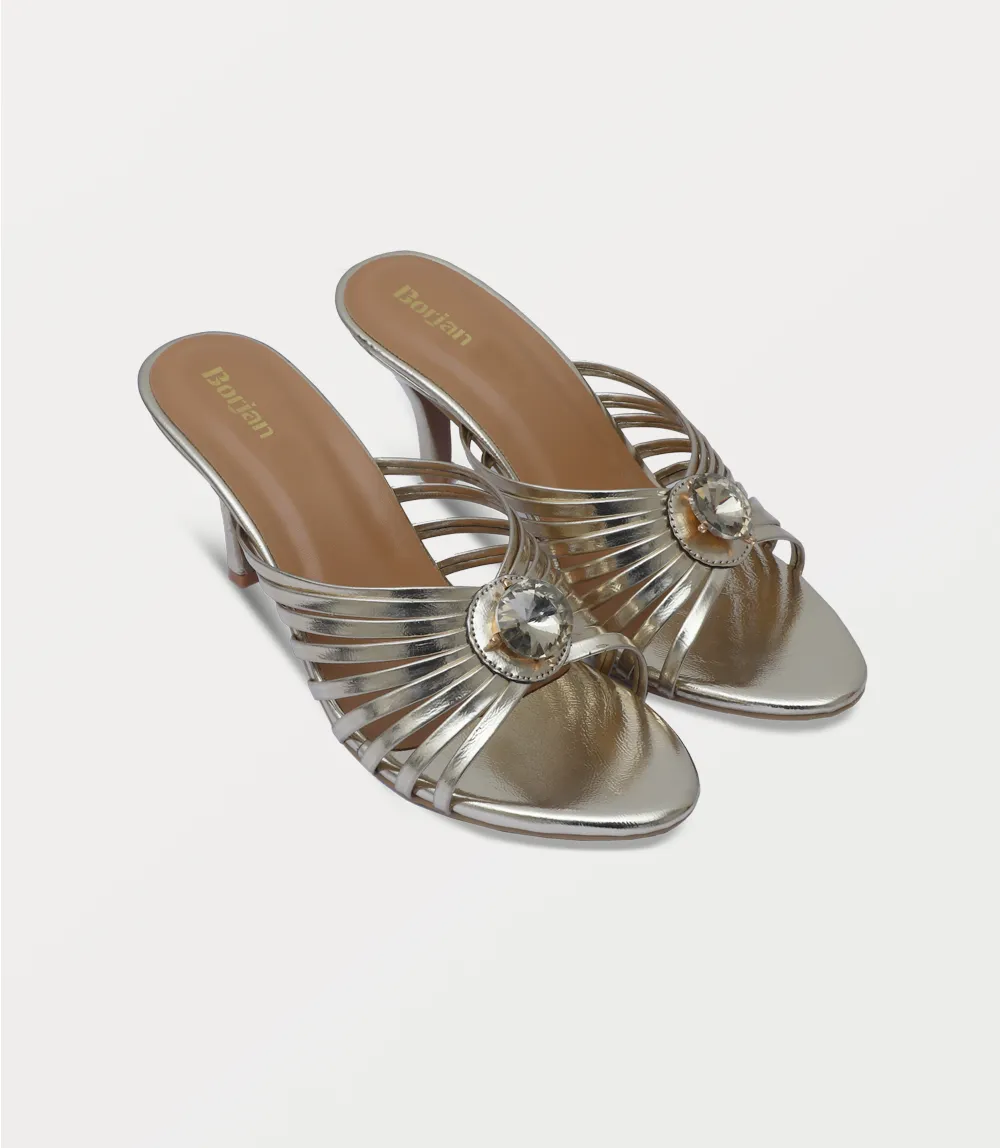 BW10316-GOLDEN-Women Slipper Heel