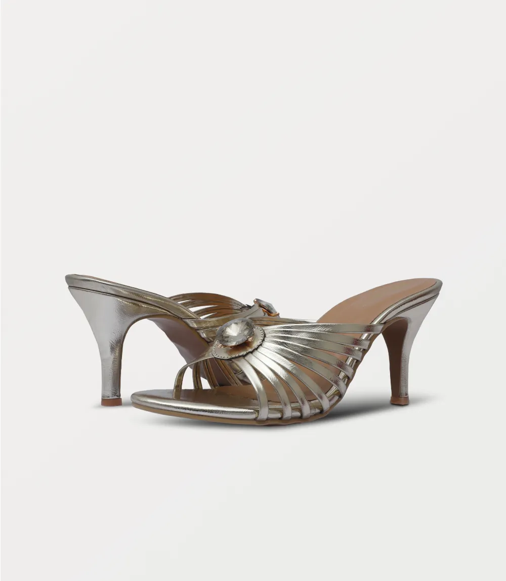 BW10316-GOLDEN-Women Slipper Heel