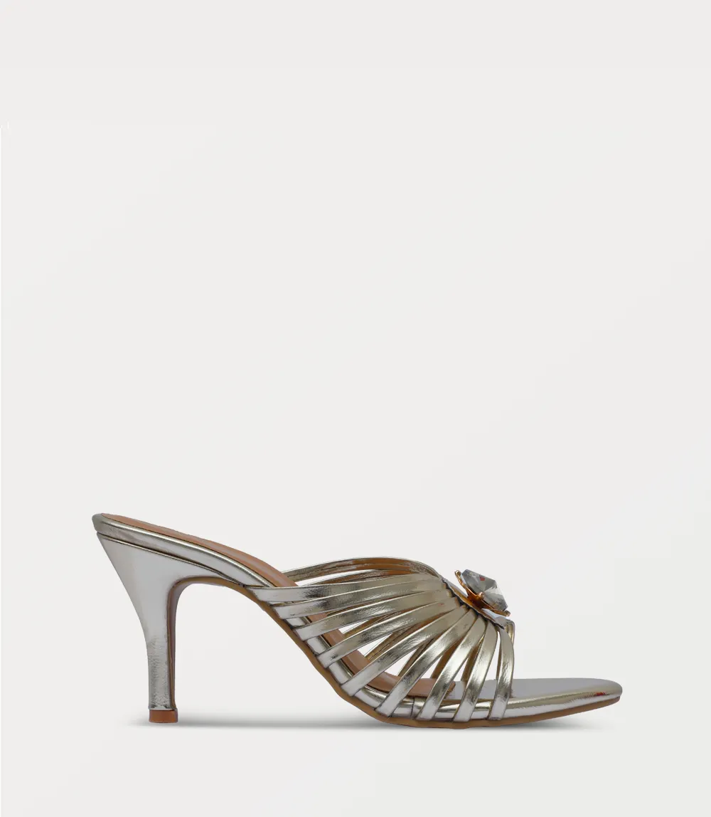 BW10316-GOLDEN-Women Slipper Heel
