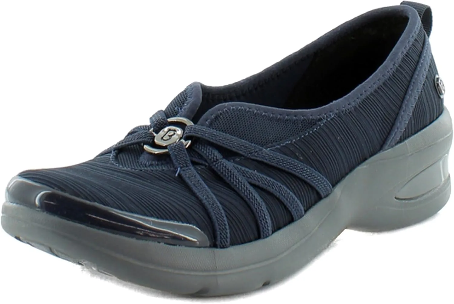 Bzees Womens Rosie Shimmer Slip-On