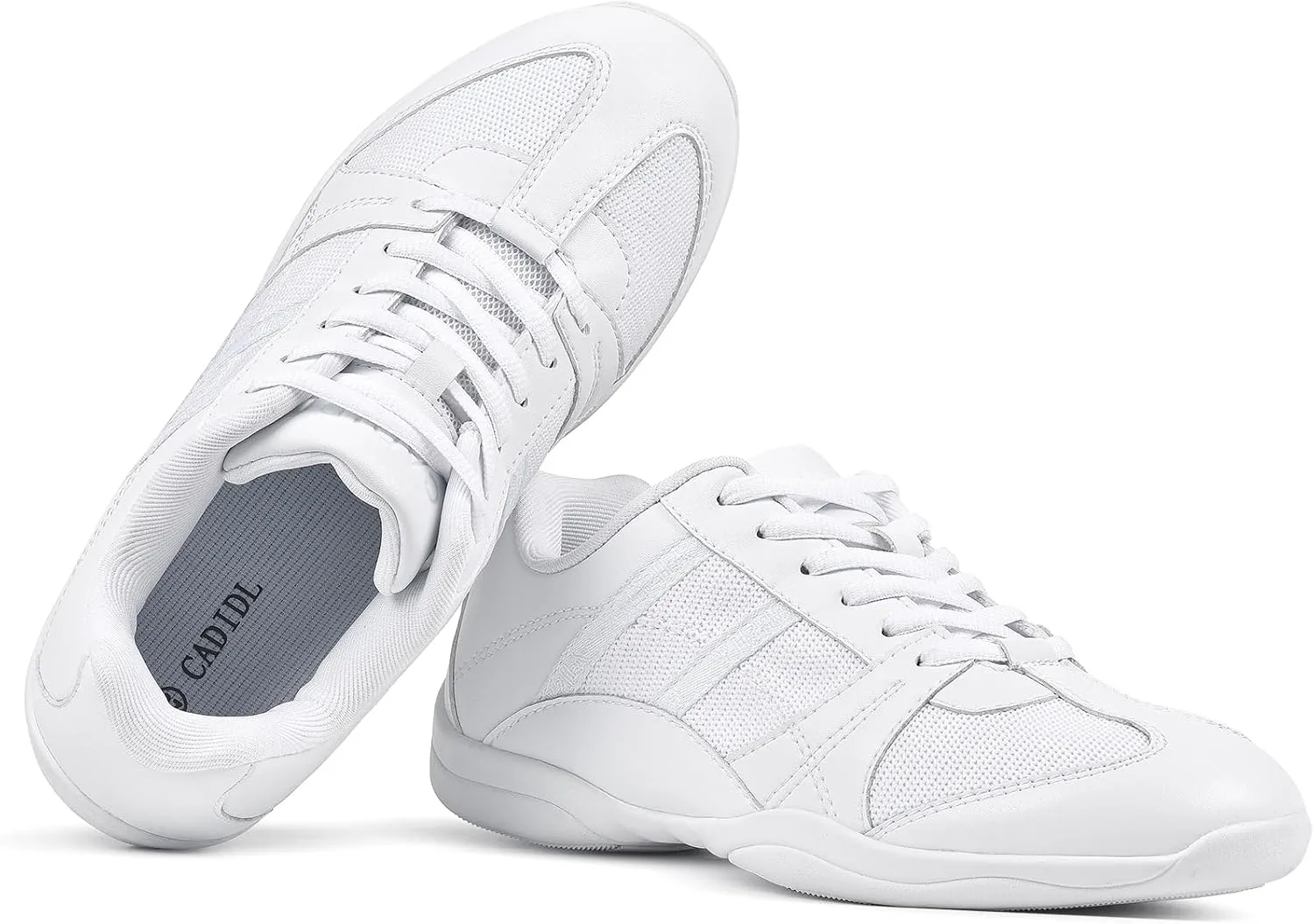 CADIDL Cheer Shoes for Women White Cheerleading Athletic Dance Shoes Girls Flats Tennis Walking Sneakers