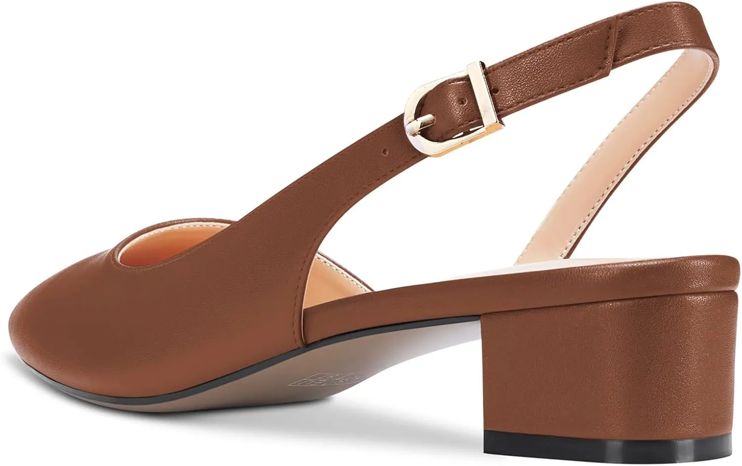 Castamere Women Chunky Block Low Kitten Heel Pointed Toe Slingback Pumps Classic Cute Party Office 1.4 Inches Heels