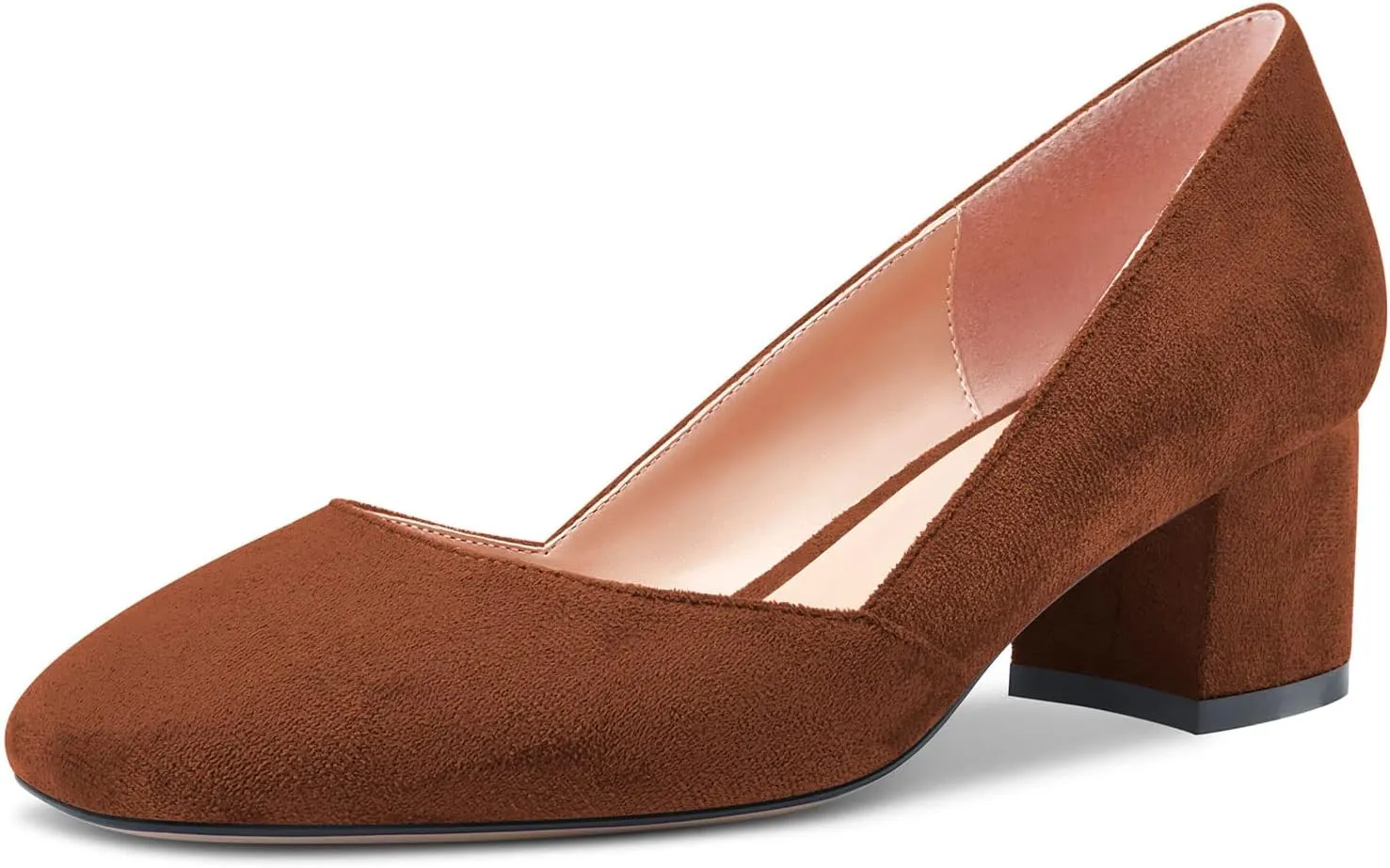 Castamere Women Low Chunky Block Heel Close Square Toe Slip-on Dress Pumps Classic Cute Wedding 2.0 Inches Heels