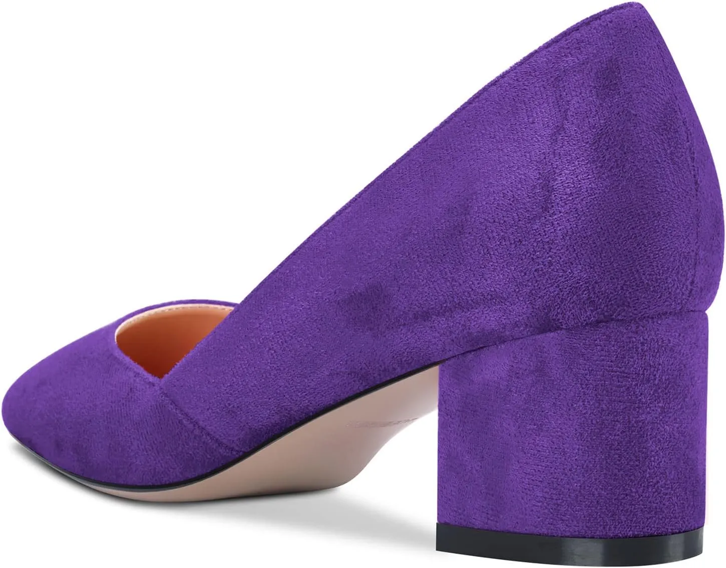 Castamere Women Low Chunky Block Heel Close Square Toe Slip-on Dress Pumps Classic Cute Wedding 2.0 Inches Heels