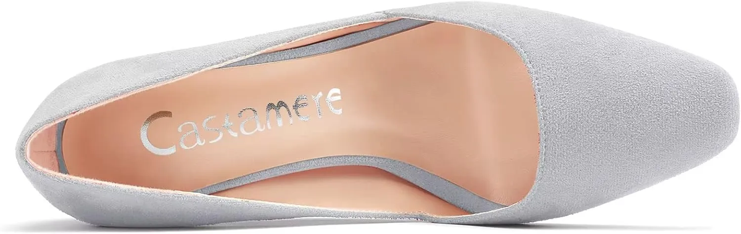 Castamere Women Stiletto High Heel Square Toe Slip-on Pumps Wedding Dress Classic 3.3 Inches Heels