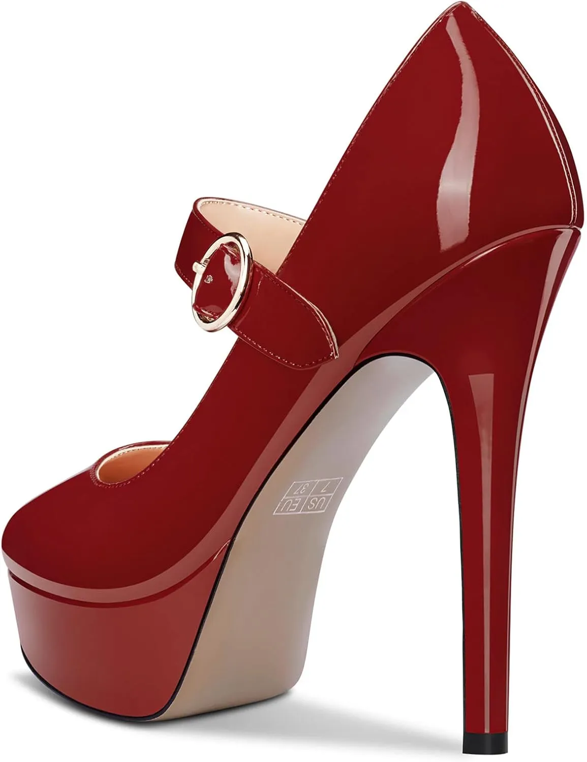 Castamere Women Stiletto High Platform Heel Round Toe Mary Jane Pumps Slip-on Classic Cute Dress 5.1 Inches Heels