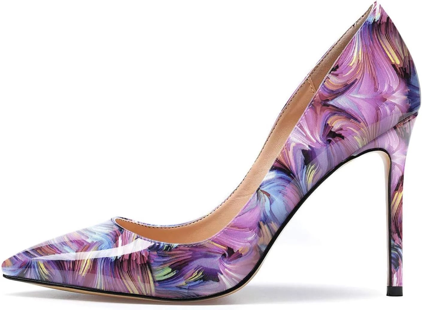 Castamere Womens High Heels Pointed-Toe Slip-on Stilettos Pumps 4Inch Heel Shoes