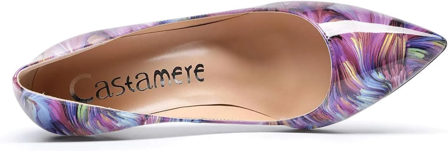 Castamere Womens High Heels Pointed-Toe Slip-on Stilettos Pumps 4Inch Heel Shoes
