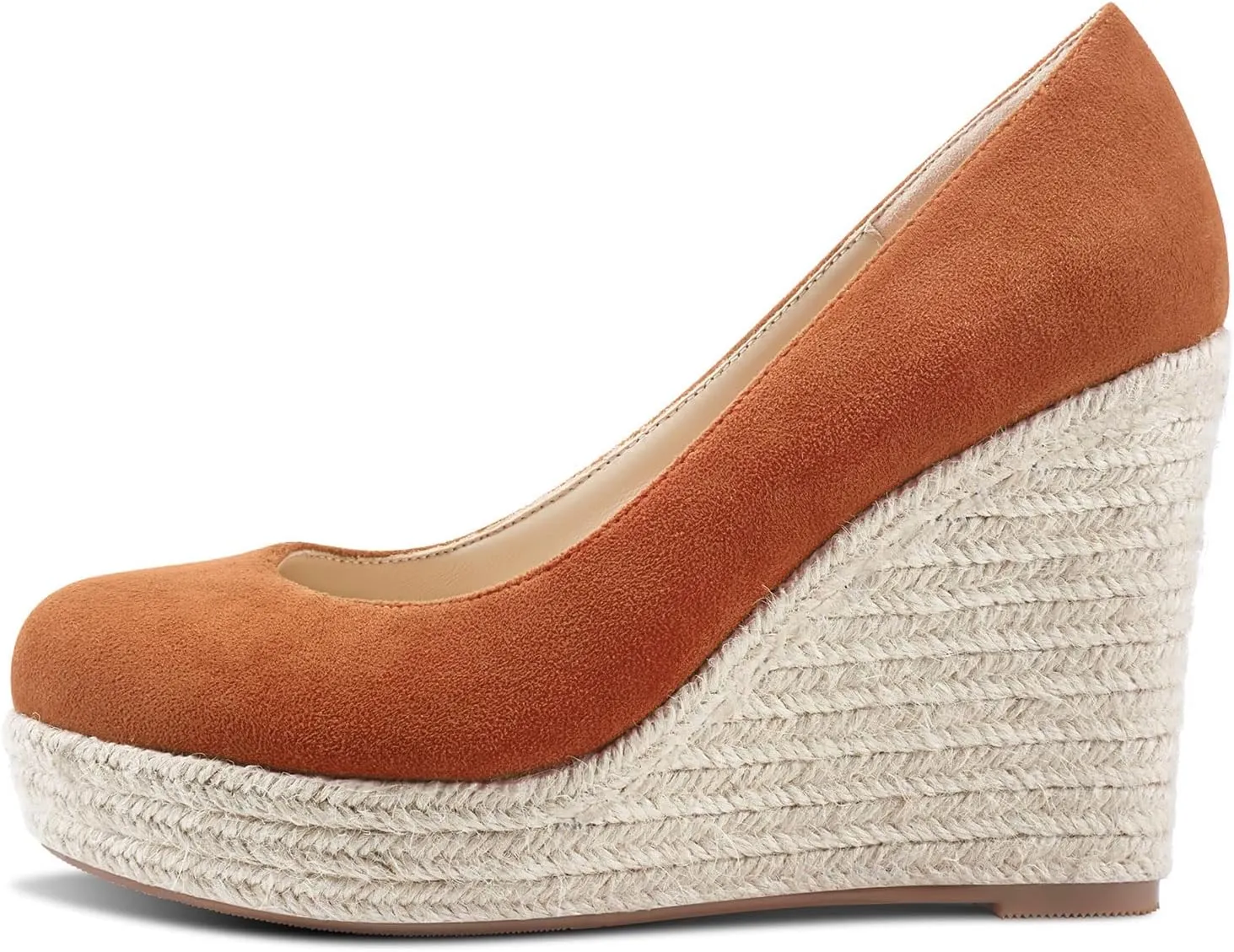 Castamere Womens Platform High Heel Round Toe Pumps Slip-on Wedding Office Classic Shoes 3.9 Inches Heels