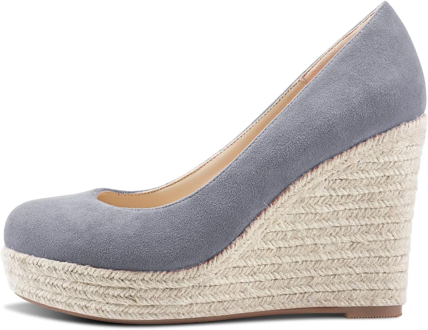 Castamere Womens Platform High Heel Round Toe Pumps Slip-on Wedding Office Classic Shoes 3.9 Inches Heels