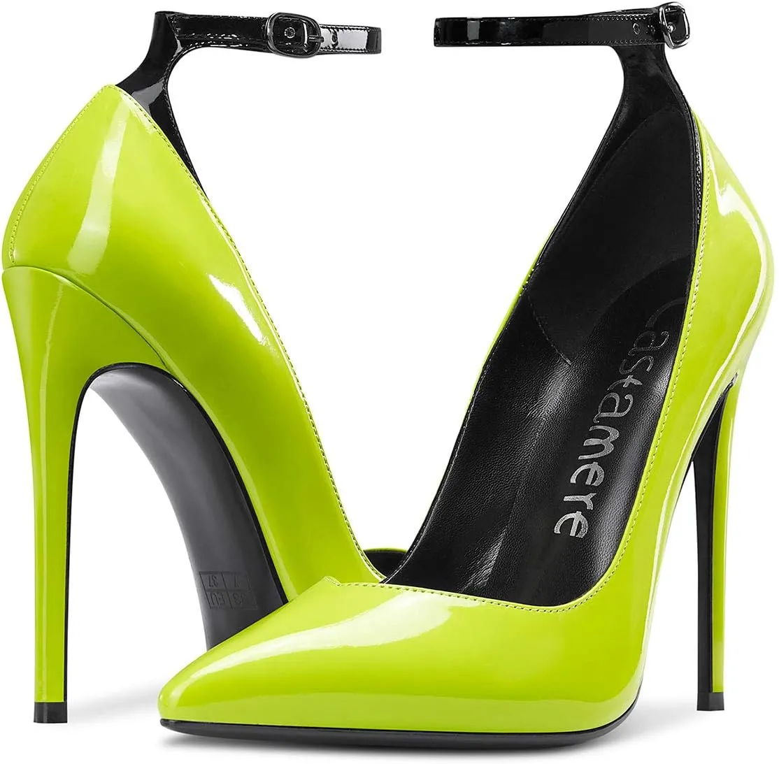 Castamere Womens Sexy Ankle Strap High Heels Pumps Elegant Pointy Toe Stilettos 12CM Heel Shoes