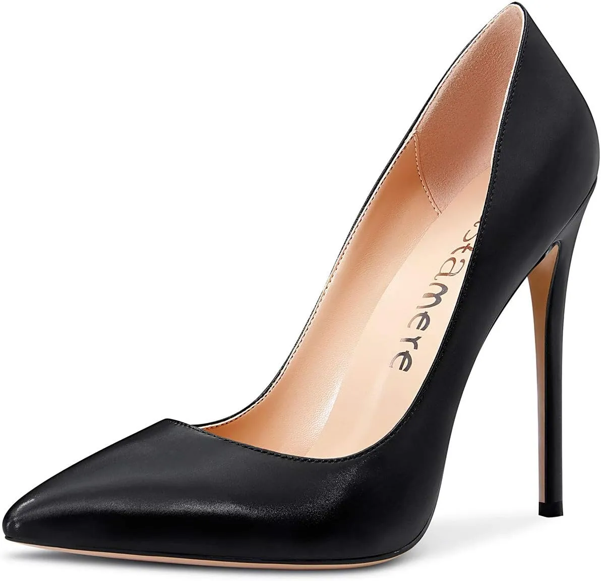 Castamere Womens Sky High Heels Basic Pumps Pointed-Toe Slip-On Stilettos 12CM Heel Shoes