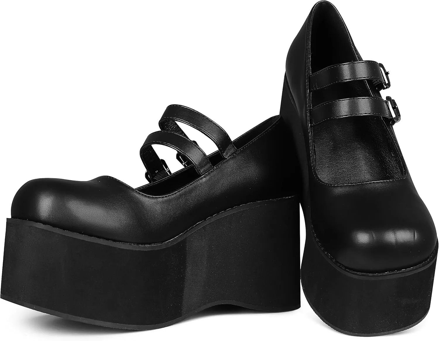 CELNEPHO Mary Jane Shoes Women Cute Ankle Strap Platform Wedge High Heel Pumps Gothic Party Dress Shoes for Women