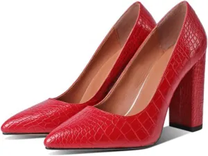 Chunky Heel Pumps for Women Pointed Closed Toe Slip On High Heel Formal Dressy Shoes Leather Suede Party Event Wedding Prom Office