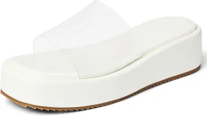 Chunky Platform Sandals Women Comfy Padded Wedge Sandals Square Open Toe Soft Mules Platform Slides for Women Summer Casual Flatform Shoes