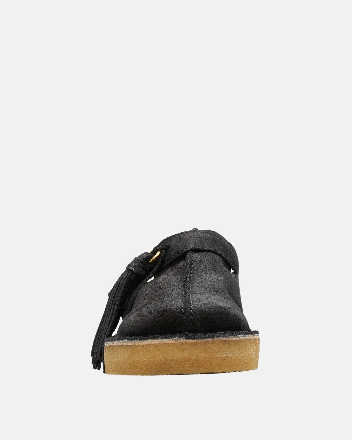 CLARKS ORIGINALS WOMENS TREK MULE SHOES BLACK SUEDE WARM LINED