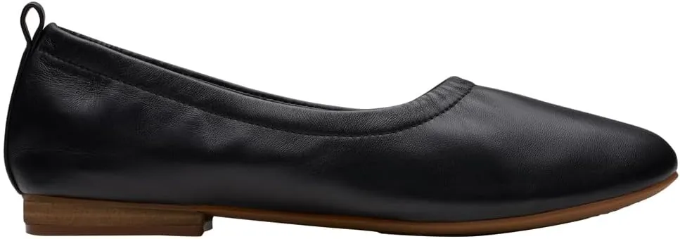 Clarks Womens Fawna Soft Leather Black Shoes 8 US