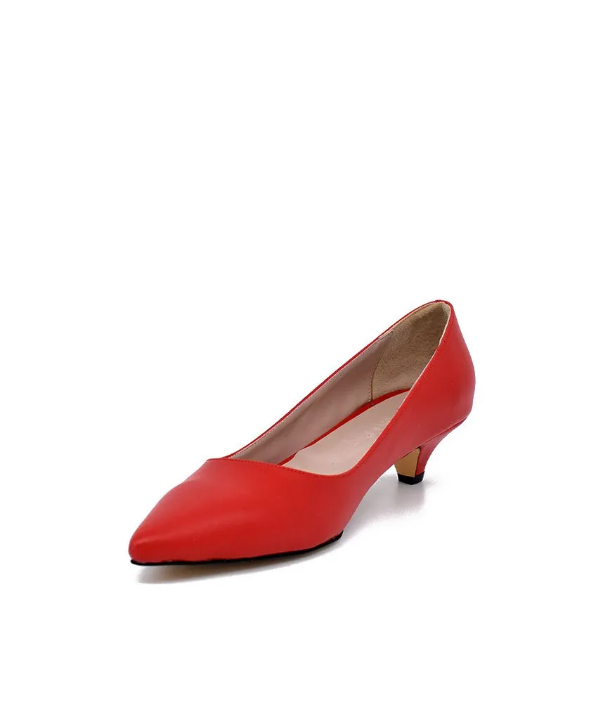 Classic Red Kitten Heels