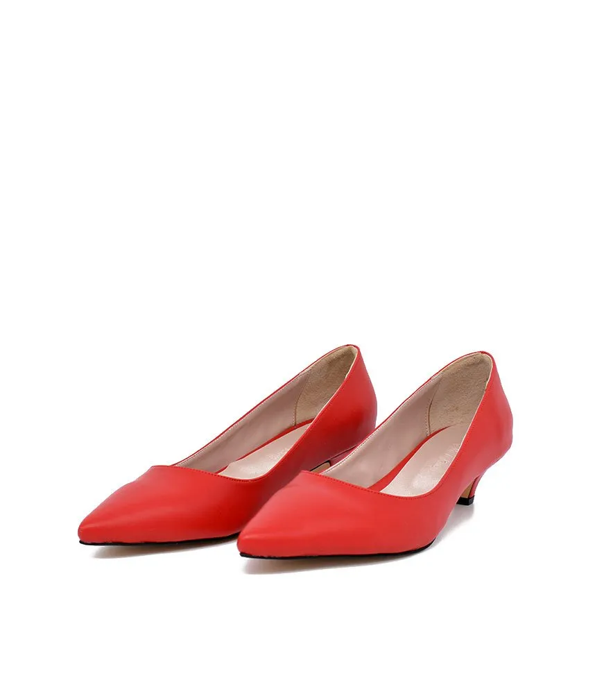 Classic Red Kitten Heels