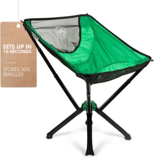 CLIQ Portable Chair - Lightweight Folding Chair for Camping - Supports 300 Lbs - Perfect for Outdoor Adventures - Moss