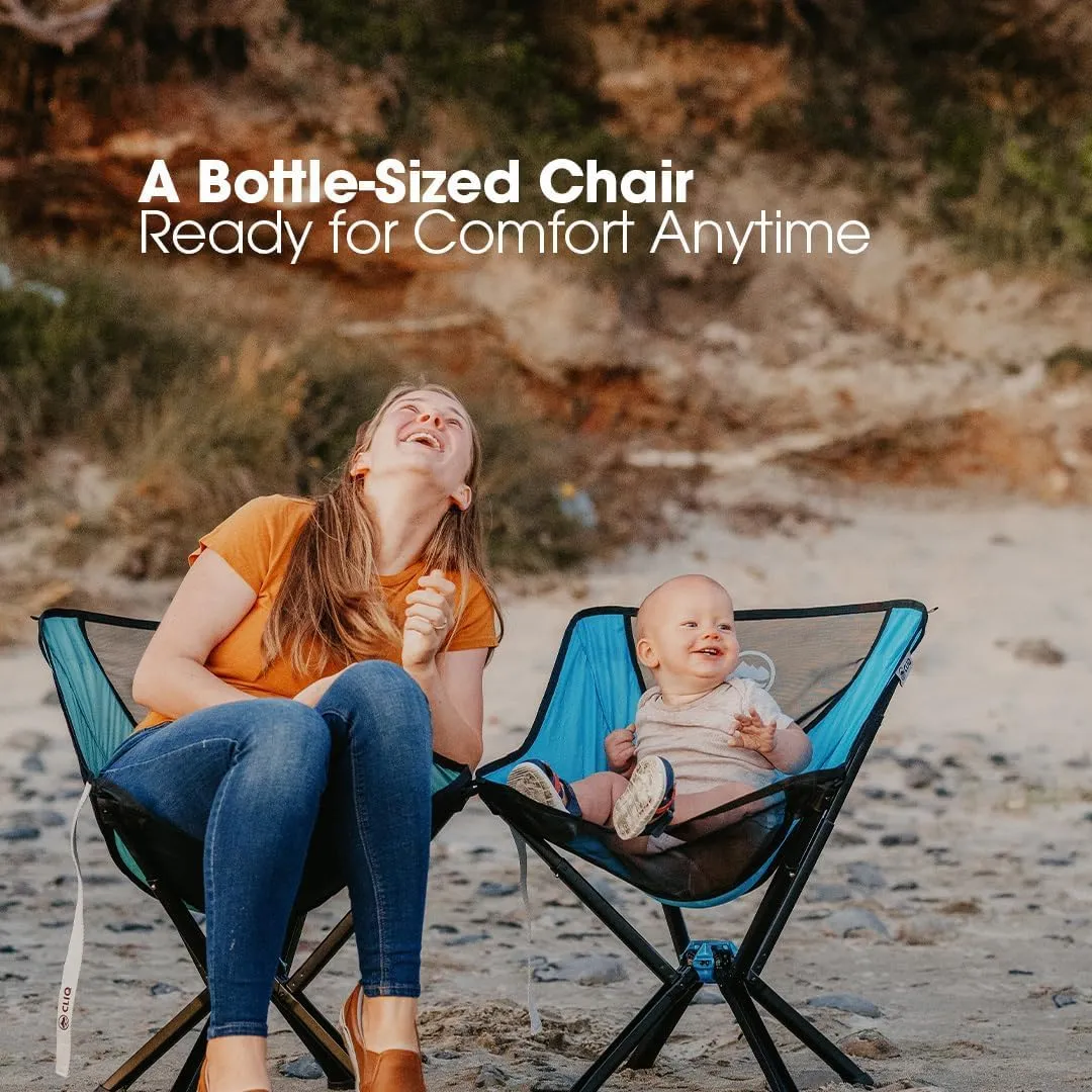 CLIQ Portable Chair - Lightweight Folding Chair for Camping - Supports 300 Lbs - Perfect for Outdoor Adventures - Moss