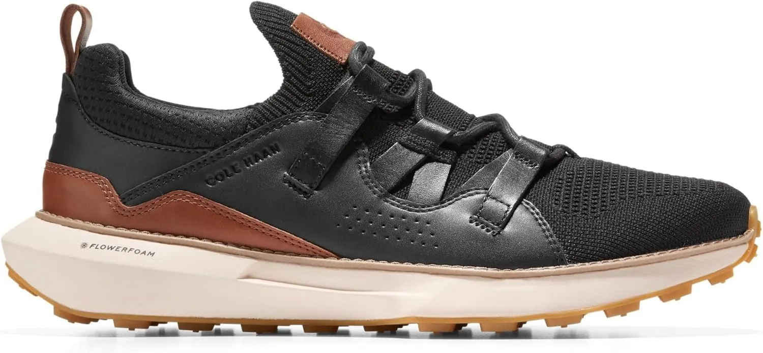 Cole Haan Men's Grand Motion Woven Stitch 2, Black/British Tan/Ivory, 12-M US