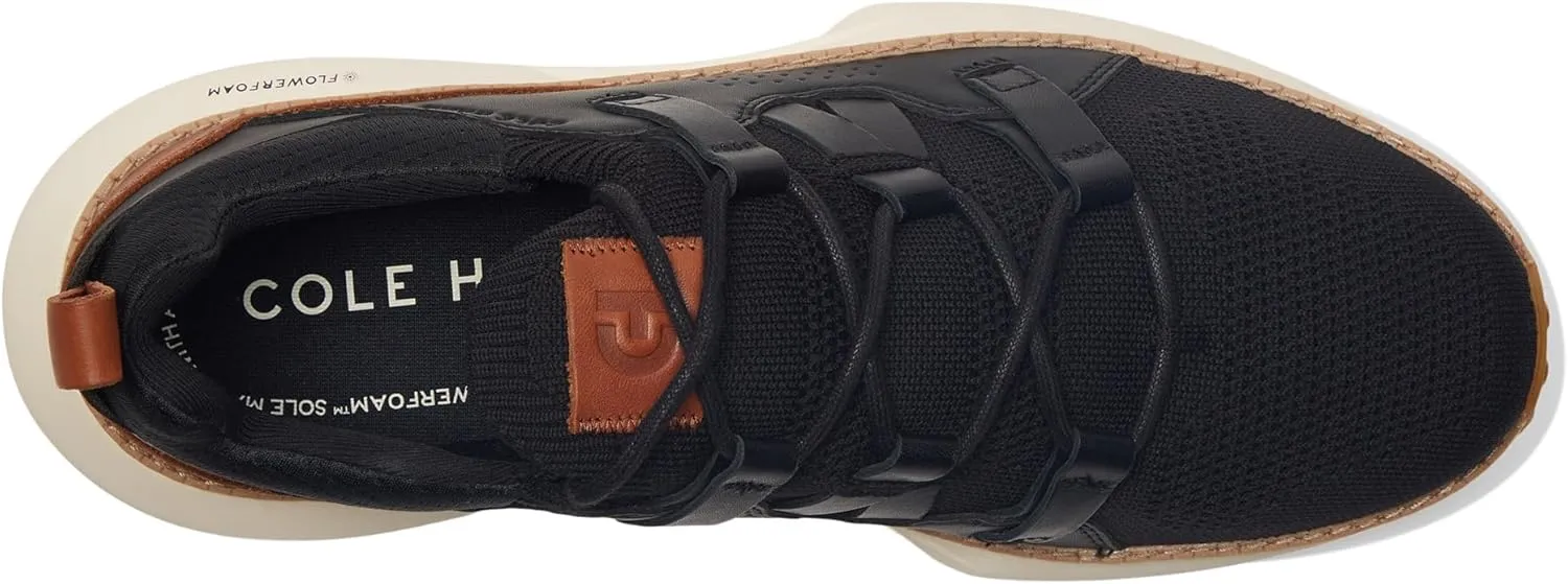 Cole Haan Men's Grand Motion Woven Stitch 2, Black/British Tan/Ivory, 12-M US