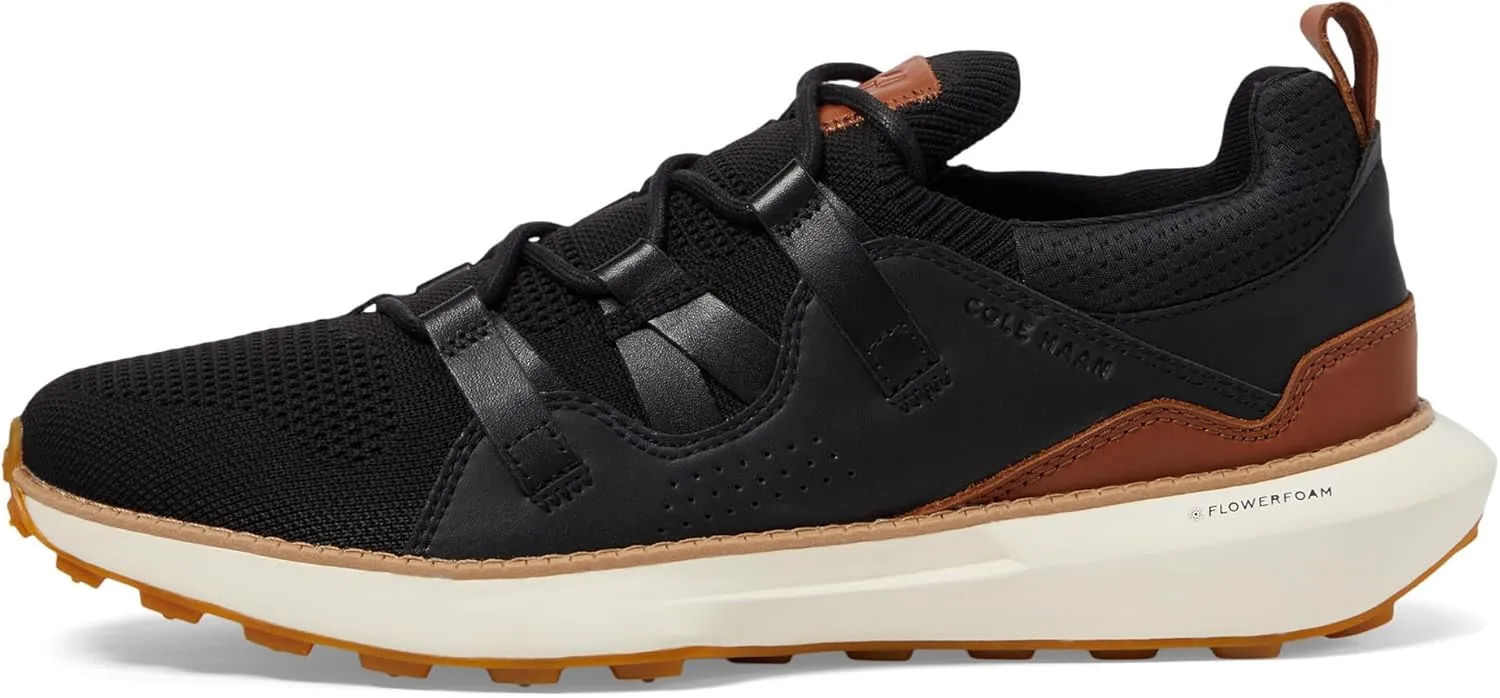 Cole Haan Men's Grand Motion Woven Stitch 2, Black/British Tan/Ivory, 12-M US