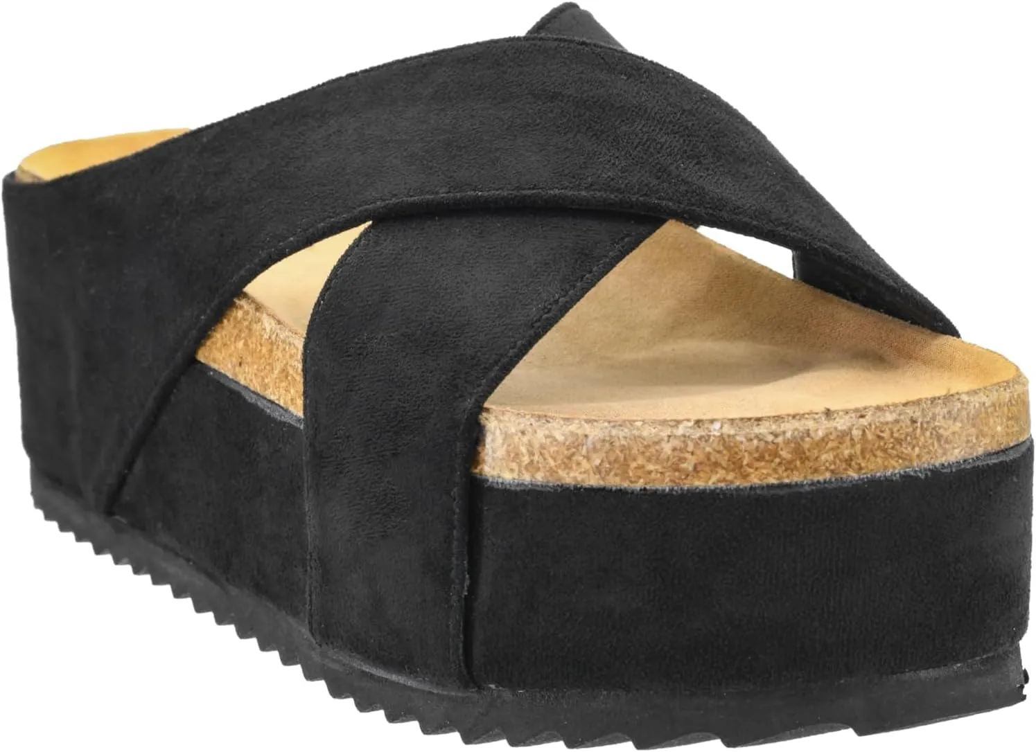 Corkys Footwear Don't Cross Me 2-Inch Platform Sandals with Chic Crisscrossed Faux Suede Straps – Cute and Comfortable