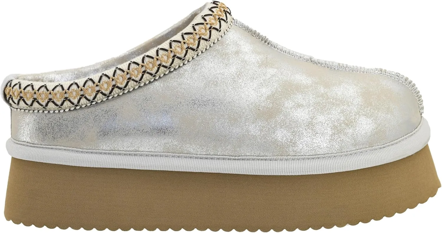 Corkys Footwear Pillow Talk 1.75-Inch Platform Slippers, Faux Fur Lining, Cozy Indoor/Outdoor Footwear for Fall & Winter